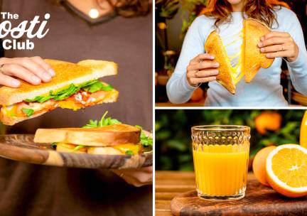 Tosti + vers sinaasappelsap voor afhaal bij The Tosti Club in hartje Den Bosch