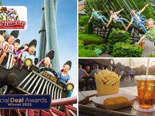 Entree voor Attractiepark Slagharen + evt. snack + friet + drankje