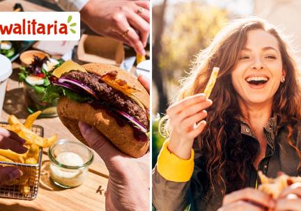 Burger + friet + salade + frisdrank naar keuze of broodje + milkshake naar keuze