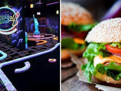 18 holes glowgolf + evt. snack naar keuze