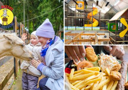 Entree kinderspeelboerderij + hapje en drankje of snackmenu