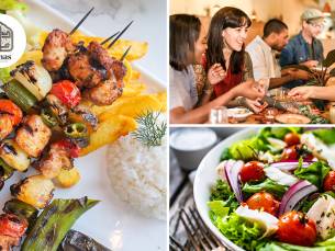 Complete mixed grill incl. 3 spiezen, nagerecht en frisdrank