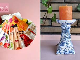 Workshop schelpen decoreren (2 uur) of lampenkap of -voet of kandelaar (3-4 uur)