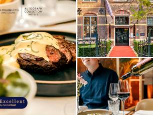 3- of 4-gangendiner + wijnarrangement bij Bar & Lounge The College