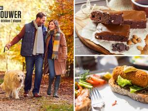 Wandel- of fietsarrangement + warme drank met brownie + 2-gangenlunch bij Herberg d'n Brouwer