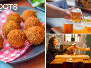 Bierproeverij + bitterballen bij Hostel Roots