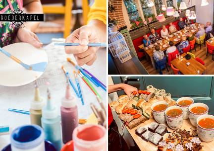 Workshop servies decoreren + borrelplank of lunchplank (2 uur) bij Broederkapel