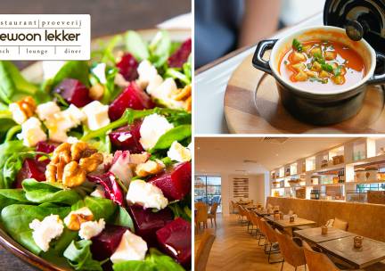 2-gangen keuzelunch met maaltijdsalade bij Gewoon Lekker