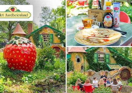 Entree voor Het Aardbeienland + evt. drankje, snack, pannenkoek, uitsmijter of smoothie