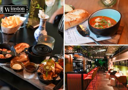4-gangen shared dining-diner bij Winston Bistro