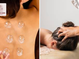 Hoofdmassage (30 min) of cuppingbehandeling (20 min)