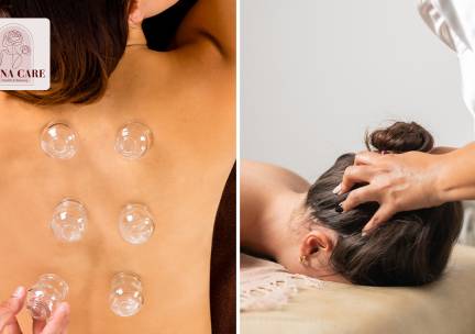 Hoofdmassage (30 min) of cuppingbehandeling (20 min)
