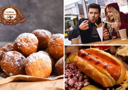 10 oliebollen, churros, braadworst of broodje Unox voor afhaal