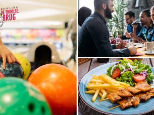 Bowlen (1,5 uur) + hoofdgerecht bij De Thoolse Brug