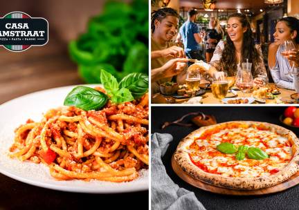 Pizza of pasta naar keuze bij Casa Damstraat in hartje Utrecht