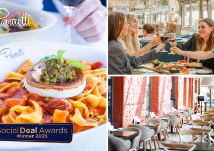 Italiaans 2- of 3-gangen keuzediner bij Pavarotti aan het strand van Kijkduin