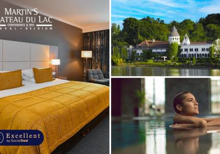 Overnachting voor 2 + ontbijt + evt. toegang tot de spa nabij Brussel