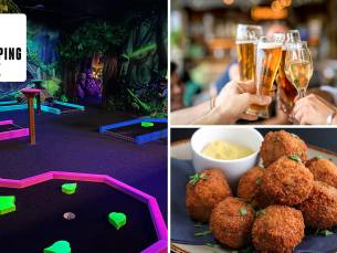Minigolf voor 1 of 2 personen (45 min) + evt. bittergarnituur en drankje