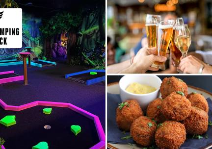 Minigolf voor 1 of 2 personen (45 min) + evt. bittergarnituur en drankje