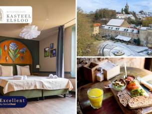 Luxe overnachting voor 2 + ontbijt + evt. wijnproeverij in Kasteel Elsloo