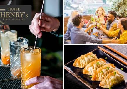 2 cocktails + gerecht naar keuze