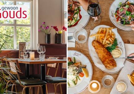 3-gangendiner à la carte + evt. welkomstcocktail bij Gewoon Gouds