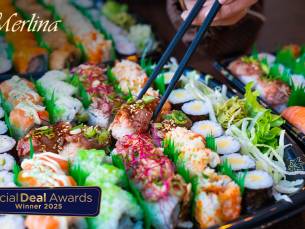 Sushibox (22, 28, 43 of 44 stuks) voor afhaal bij Merlina