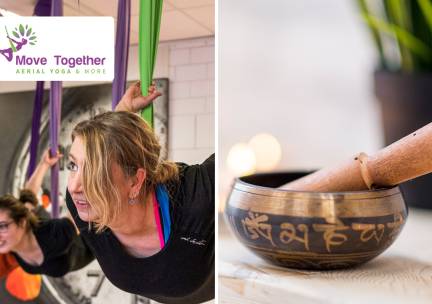 Workshop soundbath Ã³f aerial yoga Ã³f 5 yogalessen