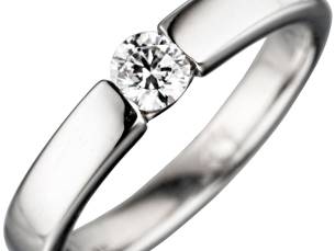 Solitär Zirkonia Ring Silber