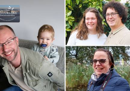 Fotoshoot voor 1 tot 6 personen (max 60 min) + 4 digitale foto's