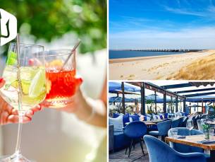 2 cocktails, gin tonics of mocktails aan het strand van Scheveningen