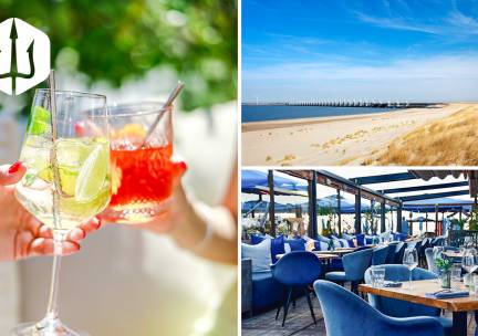 2 cocktails, gin tonics of mocktails aan het strand van Scheveningen