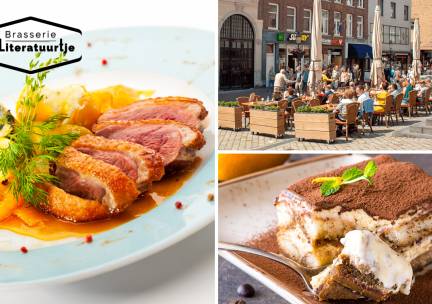 3-gangen keuzediner bij Brasserie 't Literatuurtje