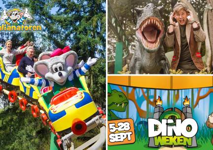 Entree voor Dinoweken bij Kinderpretpark Julianatoren