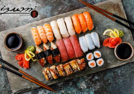 Sushibox (44, 48 of 72 stuks) voor afhaal bij IZUMI in hartje Helmond