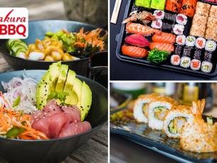 Sushibox (32 of 51 stuks) of 2 pokÃ©bowls + drankjes voor afhaal bij Sakura Koreaanse BBQ