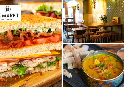 2-gangen keuzelunch bij Gastrobar De Markt
