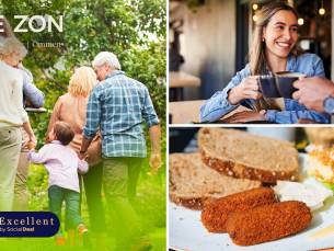 Wandel- of fietsarrangement incl. koffie/thee + gebak + 2-gangenlunch