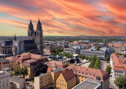 Een ontdekkingsreis door de historische wijken van Magdeburg incl. ontbijt, welkomstdrankje en fietshuur!