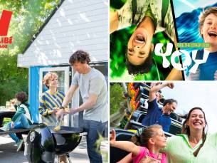 Overnachting voor 4 of 8 personen in Walibi Village