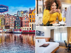 Overnachting voor 2 + ontbijt + late check-out + parkeren nabij Amsterdam