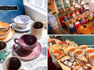 Workshop servies decoreren + lunchplank of high tea of tapasavond + prosecco bij Broederkapel
