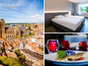 Overnachting voor 2 in Dordrecht + ontbijt + evt. 3-gangendiner of dagentree spa