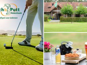 9 of 18 holes (voet)golfen + evt. gebak + bittergarnituur Ã³f lunchgerecht naar keuze