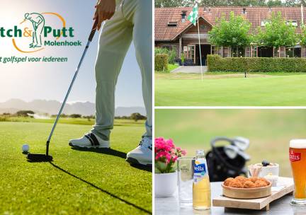 9 of 18 holes (voet)golfen + evt. gebak + bittergarnituur óf lunchgerecht naar keuze