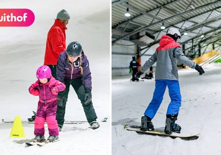Vrij skiën of snowboarden (2 uur óf hele maand) bij De Uithof