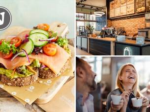 Ontbijt- of lunchgerecht met koffie of thee bij Verhage Amersfoort