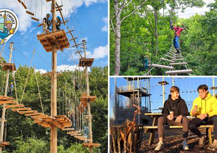 2 uur onbeperkt klimmen in het klimbos + evt. vrije val