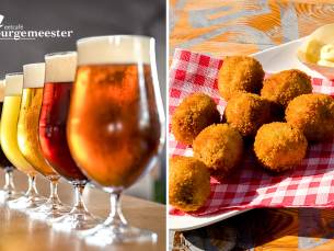 Bierproeverij + bitterballen bij EetcafÃ© De Burgemeester