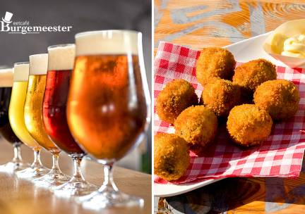 Bierproeverij + bitterballen bij EetcafÃ© De Burgemeester